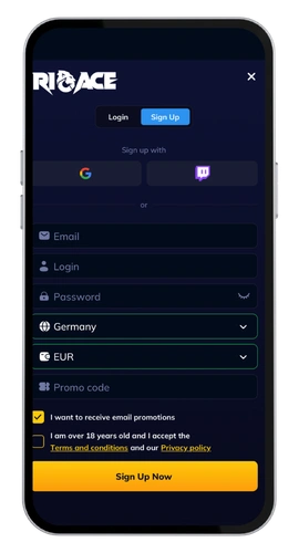 RioAce Casino login